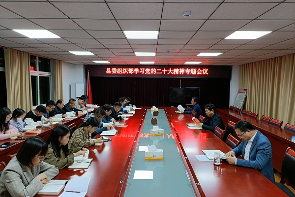 县委组织部召开学习党的二十大精神专题会议
